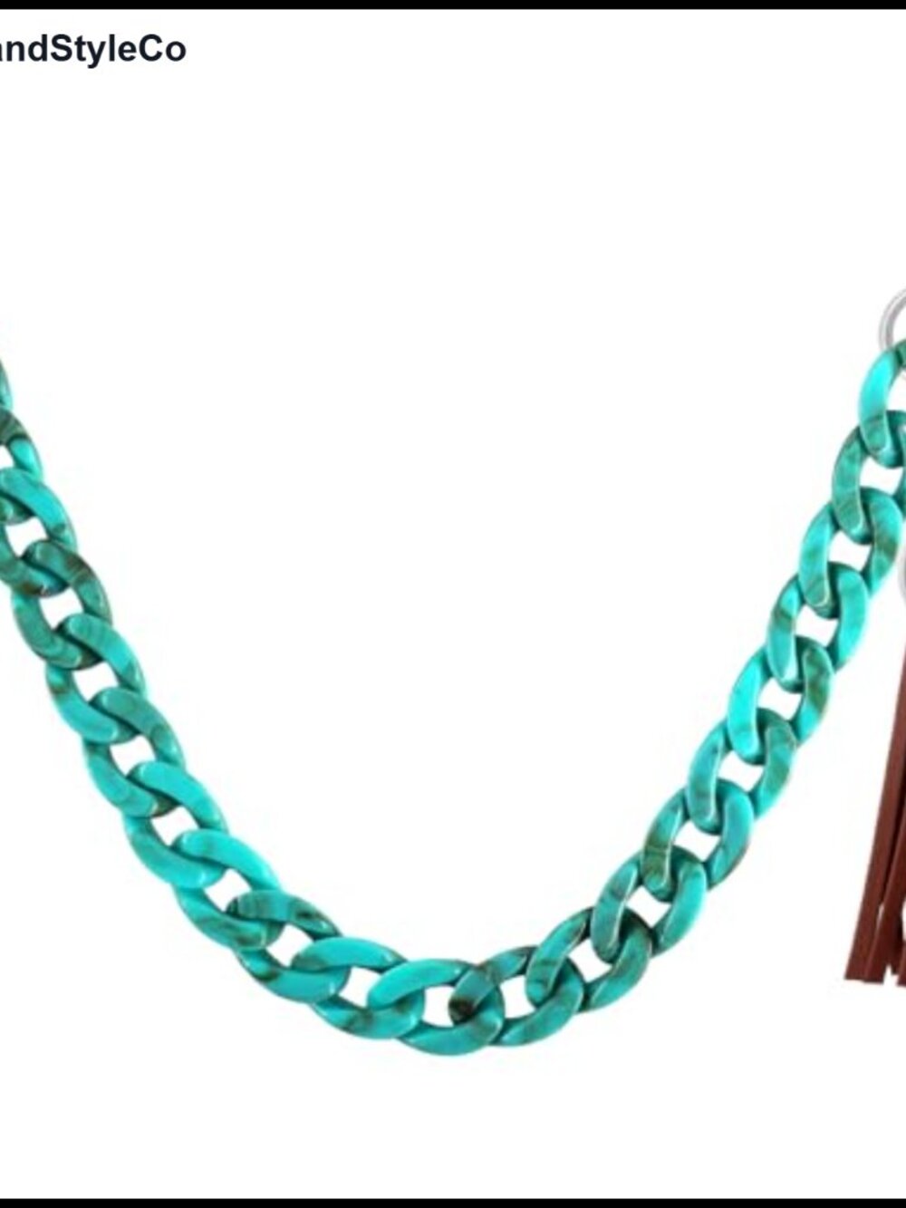 Acrylic Purse Chain Strap 18.2 Inch Chunky Bag Handle Replacement Keychain Charm